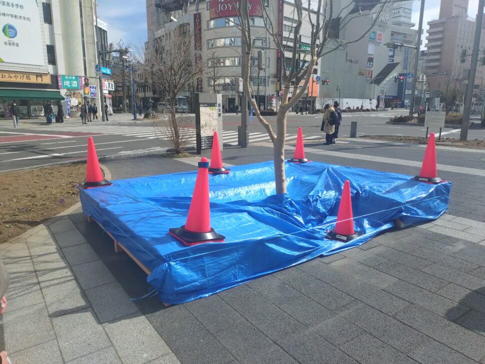 だれでもベンチ除幕式