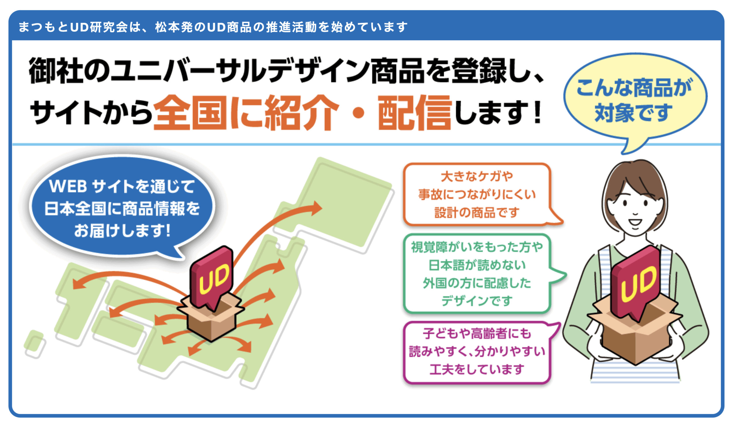 御社のユニバーサル商品を紹介・登録ください
